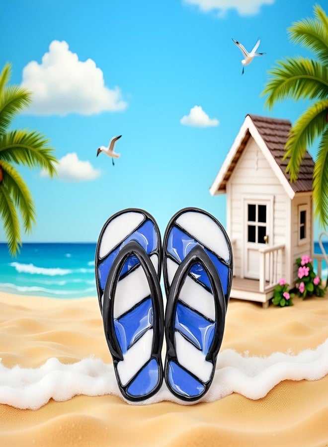 Sluswallow Blue 1/12 Miniature Beach Flip Flops Dollhouse Decoration Accessories, Dollhouse Decor, Dollhouse Accessories, Ornamental - Image 4